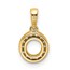 14K Yellow Gold Letter O Initial with Bail Pendant - 14 mm