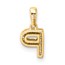 14K Yellow Gold Letter P Initial with Bail Pendant - 13 mm