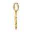 14K Yellow Gold Letter Q Initial Pendant - 16.94 mm