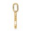 14K Yellow Gold Letter R Initial Pendant - 15.46 mm