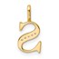 14K Yellow Gold Letter S Initial Pendant - 15.63 mm