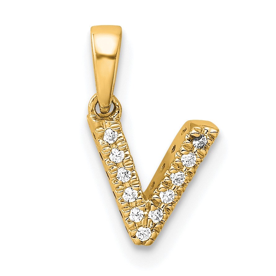 Gold letter v pendant Clearance
