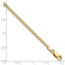 14K Yellow Gold Lightweight Flat Bismark Chain Anklet - 9 in.