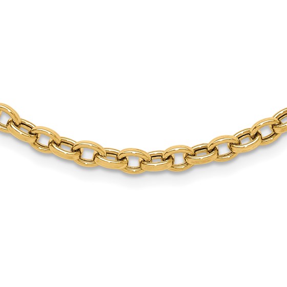 14K Yellow Gold Link Necklace - 17.5 in. 14K Yellow Gold Link Necklace - 17.5 in.