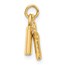 14K Yellow Gold Lock and Key Pendant - 13.5 mm