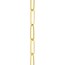 14K Yellow Gold Long Paper Clip Dangle Earring