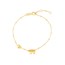 14K Yellow Gold Mama Bear N Puffed Heart Adj Bracelet - 7.25 in.