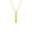 14K Yellow Gold Men's 3D Bar Necklace - 24 in.