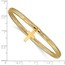 14k Yellow Gold Mesh Cross Dangle Stretch Bracelet