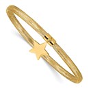 14k Yellow Gold Mesh Star Dangle Stretch Bracelet