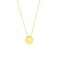 14K Yellow Gold Mini Disc Pendant Rope Necklace - 16"-18"