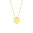 14K Yellow Gold Mini Disc Pendant Rope Necklace - 16"-18"