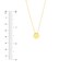 14K Yellow Gold Mini Disc Pendant Rope Necklace - 16"-18"