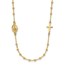14K Yellow Gold Miraculous Medal Cross Rosary Necklace - 16.5 in.
