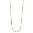 14K Yellow Gold Miraculous Medal Cross Rosary Necklace - 16.5 in.