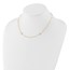 14K Yellow Gold Miraculous Medal Cross Rosary Necklace - 16.5 in.