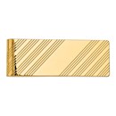 14k Yellow Gold Money Clip - Diagonal Stripe
