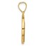 14K Yellow Gold Moon and Stars Cut Out Pendant - 25.9 mm