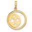14K Yellow Gold Moon and Stars Cut Out Pendant - 25.9 mm