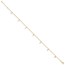 14K Yellow Gold Moon Star and Lightning 9in Plus Anklet - 10 in.