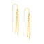 14K Yellow Gold Multi Chain Dangle Threader Earring