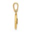 14K Yellow Gold Multi-color CZ Evil Eye Pendant - 16 mm