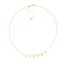 14K Yellow Gold Multi Star Dangle Choker Necklace - 18 in.