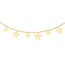 14K Yellow Gold Multi Star Dangle Choker Necklace - 18 in.