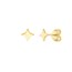14K Yellow Gold North Star Stud Earrings