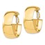 14k Yellow Gold Omega Back Hoop Earrings - 10x26 mm