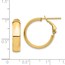 14k Yellow Gold Omega Back Hoop Earrings - 5x20 mm
