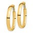 14k Yellow Gold Omega Back Hoop Earrings - 5x36 mm