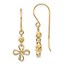 14k Yellow Gold Open Clover Dangle Earrings
