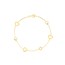 14K Yellow Gold Open Heart Box Chain Bracelet - 7.5 in.