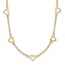 14K Yellow Gold Open Hearts on Heart Link 24in Necklace - 24 in.