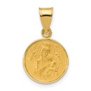 14K Yellow Gold Our Lady of Perpetual Help Medal - 21.3 mm
