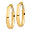 14k Yellow Gold Oval Omega Back Hoop Earrings - 5x23 mm