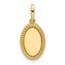 14K Yellow Gold Oval with Rope Border Charm - 17.6 mm