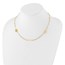 14K Yellow Gold Paperclip Link Circles Bars Necklace - 18 in.