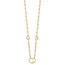 14K Yellow Gold Paperclip Link Heart Necklace - 16 in.