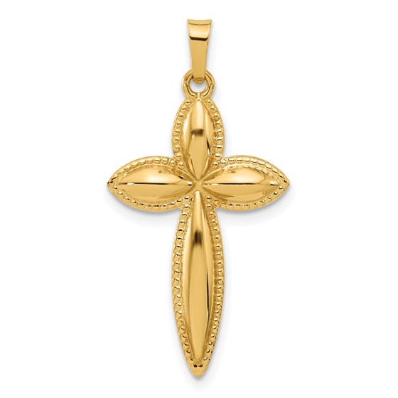 14K Yellow Gold Passion Cross Pendant - 31.5 mm 14K Yellow Gold Passion Cross Pendant - 31.5 mm