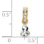 14K Yellow Gold Pear White Topaz and Pendant - 16.3 mm