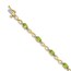 14k Yellow Gold Peridot & Diamond Bracelet - 7 in.