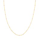 14K Yellow Gold Pink Enamel Necklace Saturn Chain - 18 in.