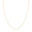 14K Yellow Gold Pink Enamel Necklace Saturn Chain - 18 in.