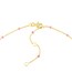 14K Yellow Gold Pink Enamel Necklace Saturn Chain - 18 in.