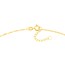14K Yellow Gold Pink Heart Anklet - 9 - 10 in.