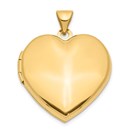 14k Yellow Gold Plain Heart Family Locket - 26 mm