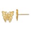 14k Yellow Gold Polished Butterfly Post Earrings