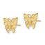 14k Yellow Gold Polished Butterfly Post Earrings
